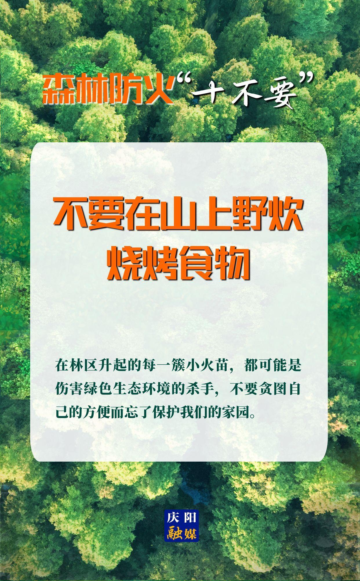 【微海報】森林防火“十不要”③丨不要在山上野炊、燒烤食物
