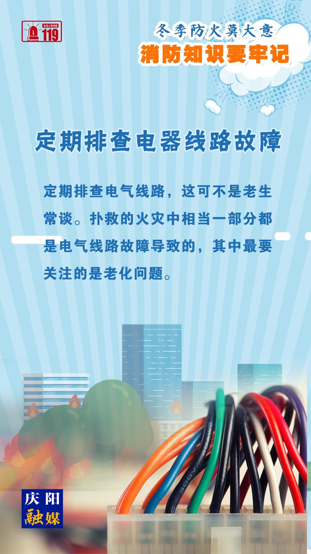 【微海報(bào)】冬季防火莫大意，定期排查電器線路故障有必要！