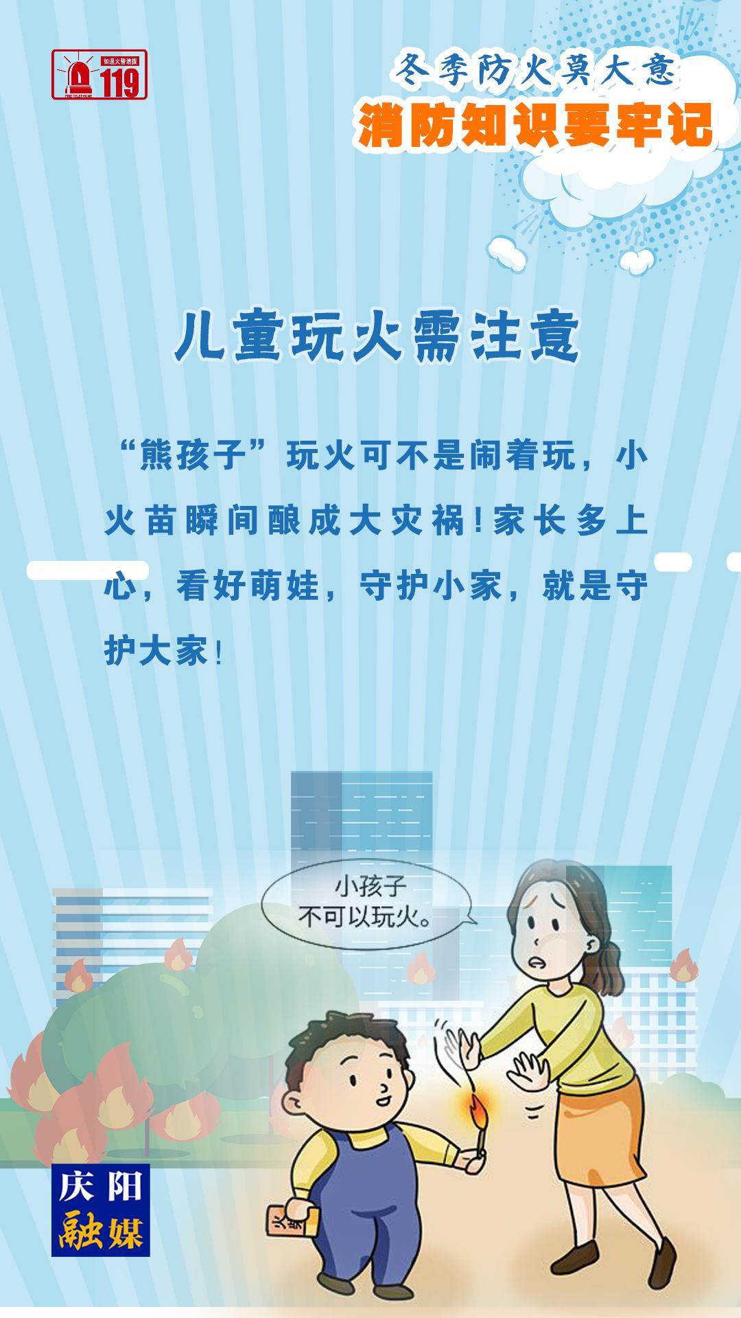 【微海報(bào)】冬季防火莫大意，兒童玩火需注意！
