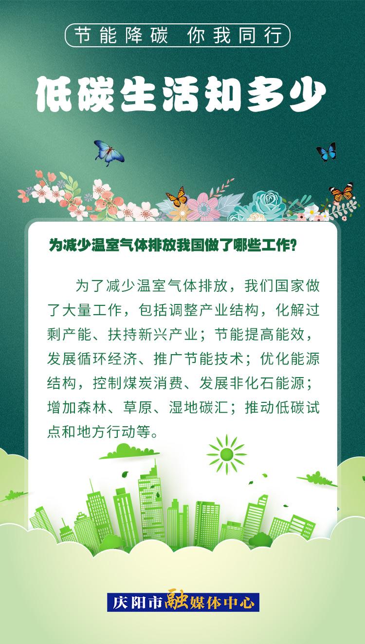 【節(jié)能降碳 你我同行】低碳生活知多少（17）：為減少溫室氣體排放，我國做了哪些工作？
