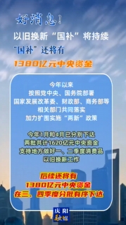 【V視】好消息！以舊換新“國(guó)補(bǔ)”將持續(xù)，中央資金將分批下達(dá)