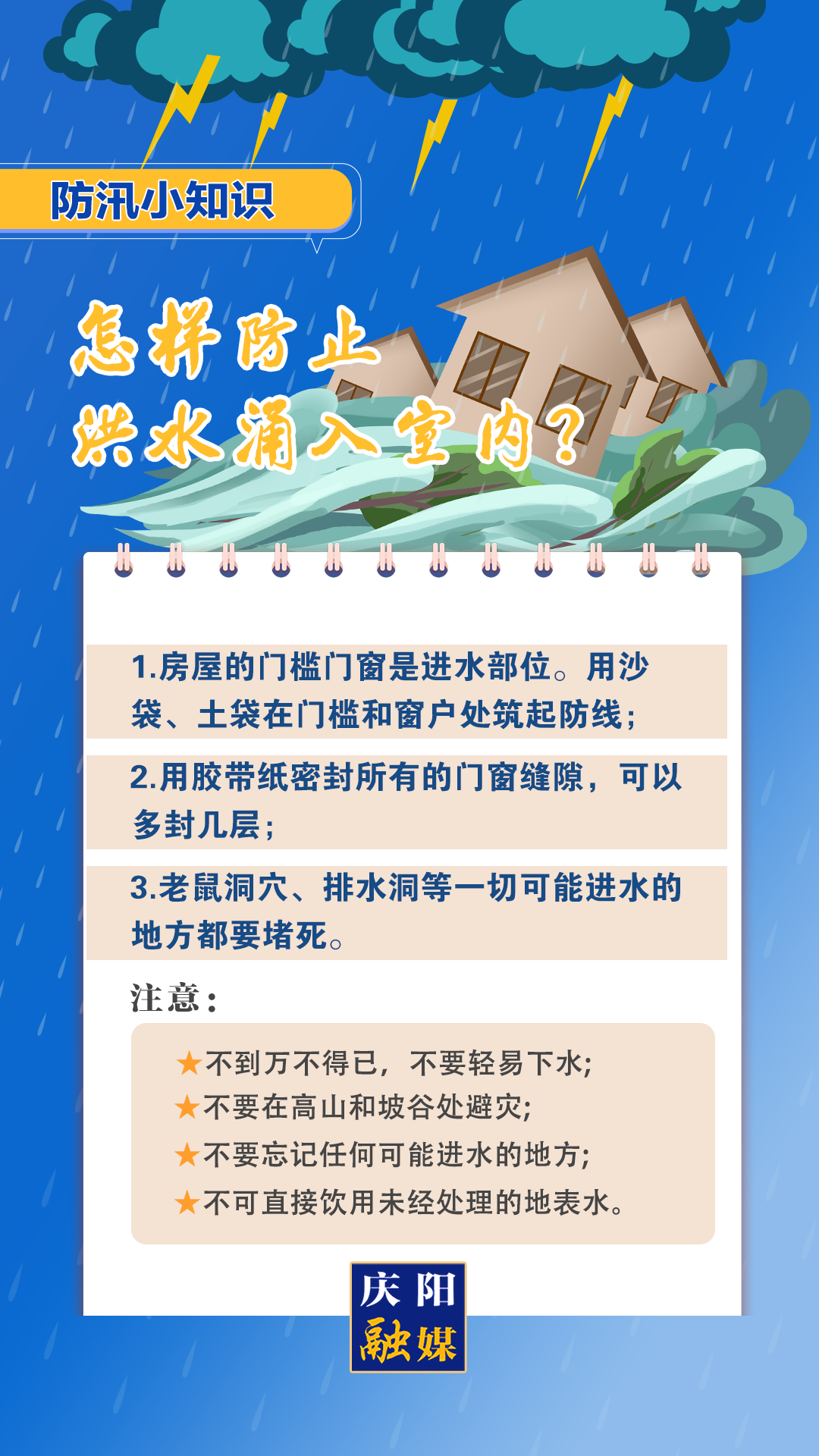 【微海報】防汛小知識 | 怎樣防止洪水涌入室內(nèi)?